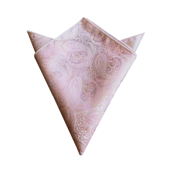 Blush Pink Paisley Pocket Square