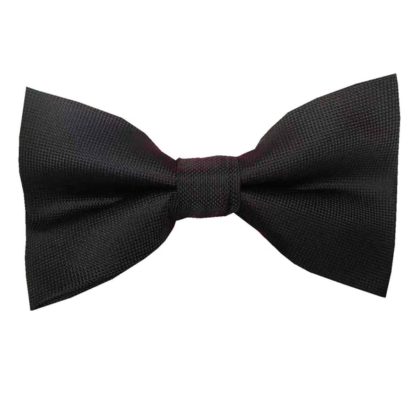 Black Microfiber Pre-tied Bow tie