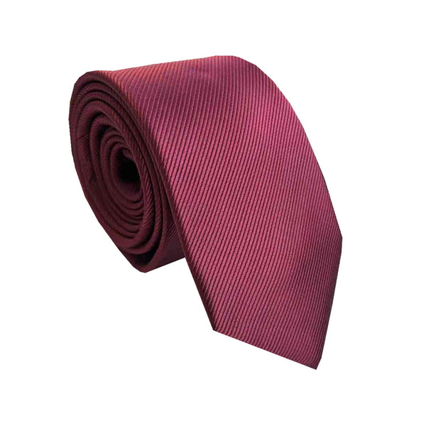 Burgundy Weave Skinny Tie