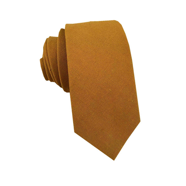 Mustard Yellow Linen Necktie