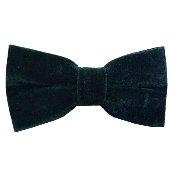 Dark Green Velvet Pre-tied Bow Tie