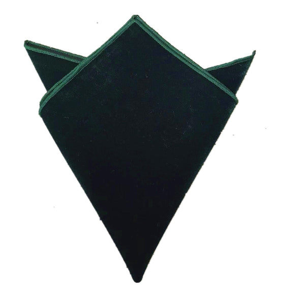 Dark Green Velvet Pocket Square