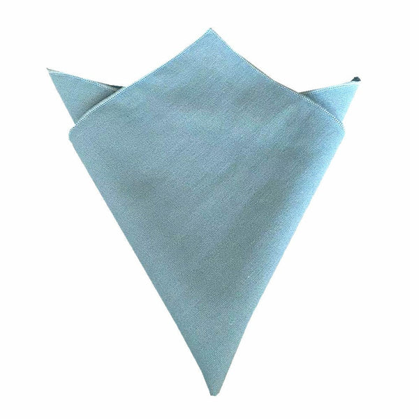 Ice Blue Slub Pocket Square