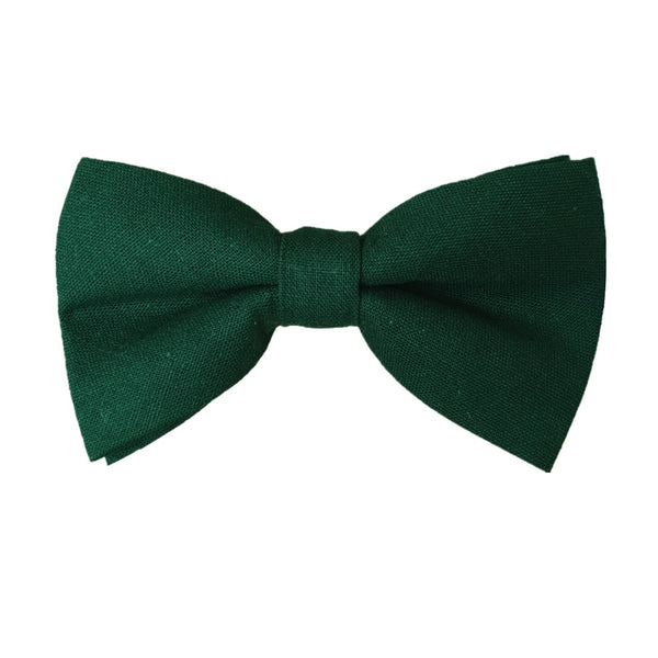 Juniper Green Linen Pre-tied Bow Tie