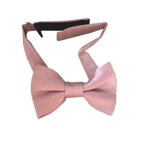 Mushroom Pink Satin Kids Bow Tie