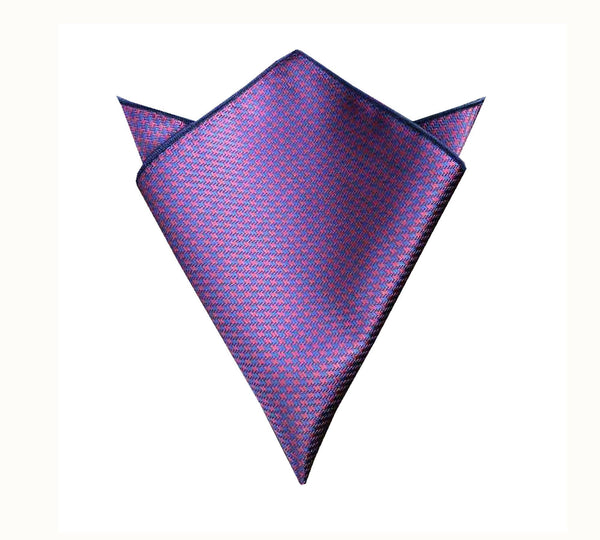 Purple and Navy Houndstooth Pocket Square