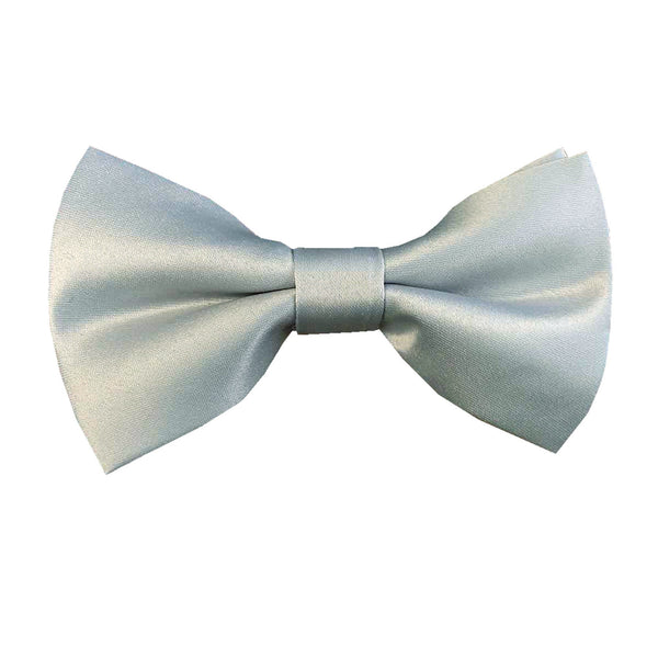 Silver Fog Satin Pre-tied Bow Tie