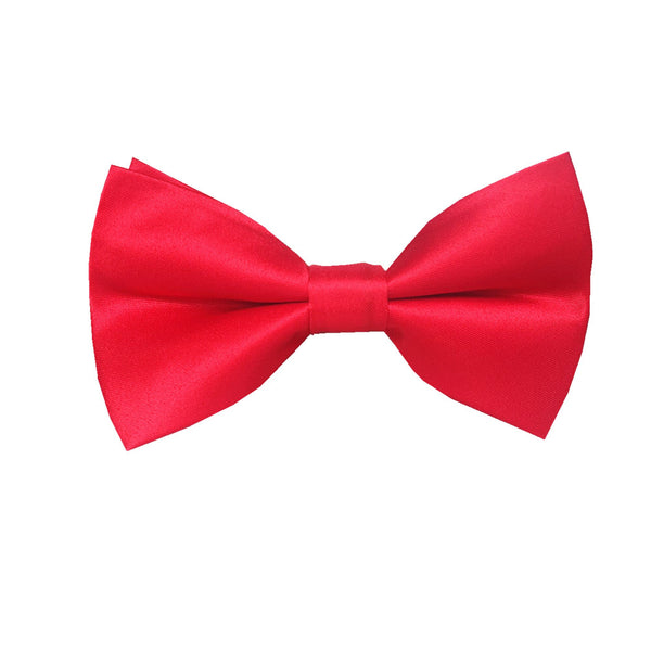 Scarlet Satin Pre-tied Bow Tie