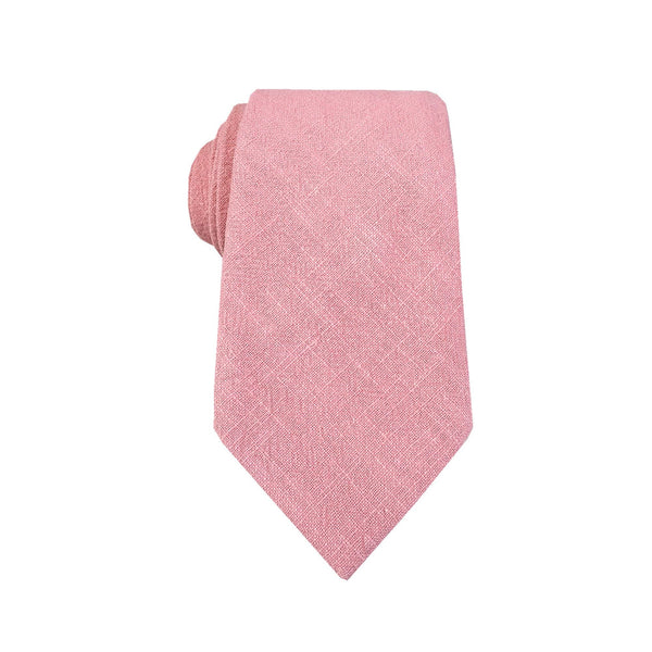 Ballet Pink Linen Pre-tied Necktie