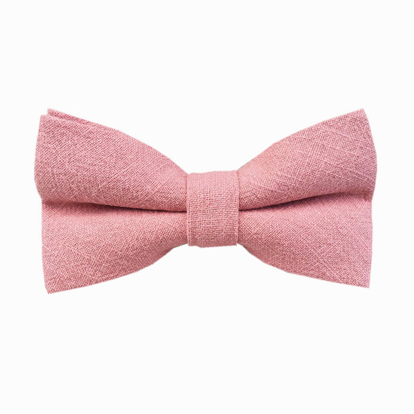 Ballet Pink Linen Pre-tied Bow Tie