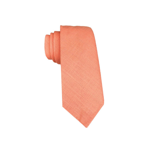 Dk. Salmon Linen Skinny Tie