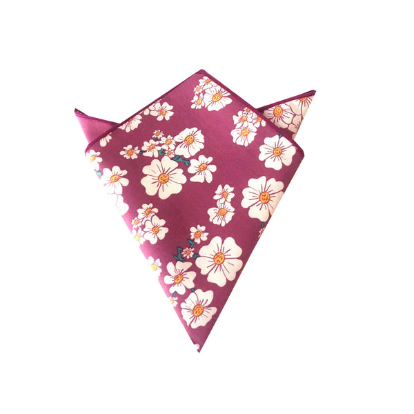 Light Chianti Floral Pocket Square