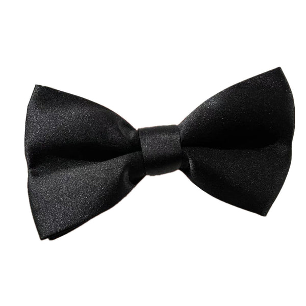 Black Satin Pre-tied Bow tie