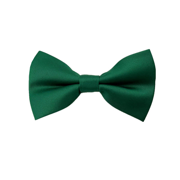 Dark Green Satin Pre-tied Bow Tie