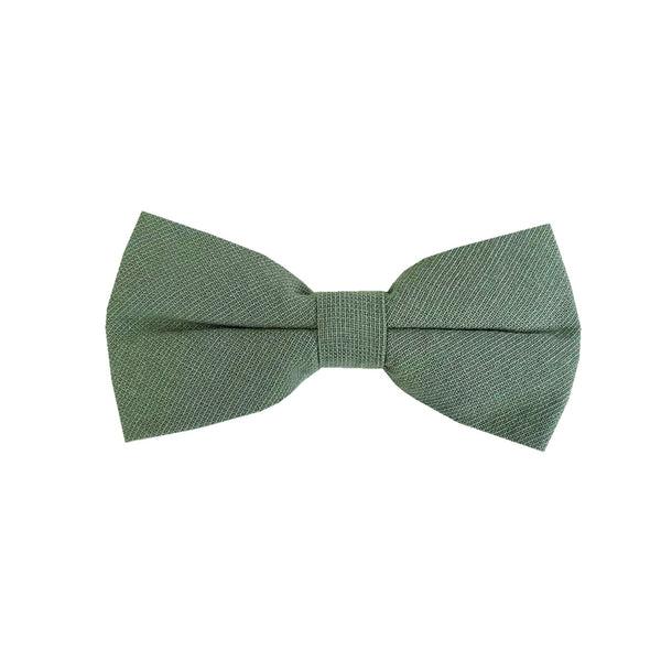 Sage Green Cotton Pre-tied Bow Tie