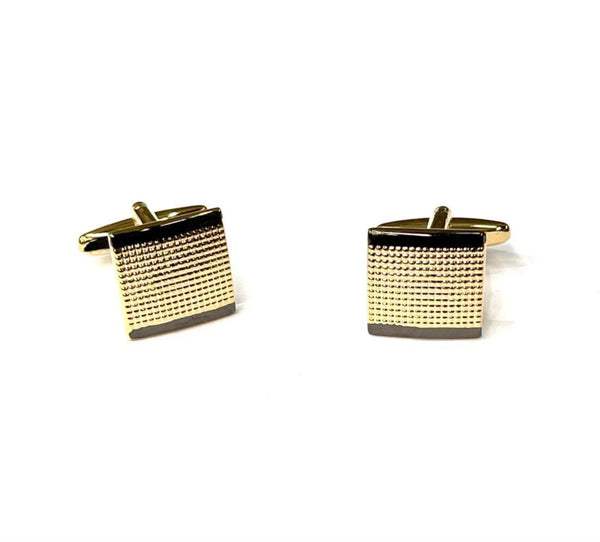 Gold and Black Square Cufflinks