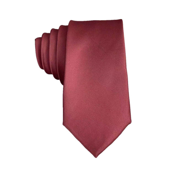 Cinnamon Rose Satin Skinny Tie