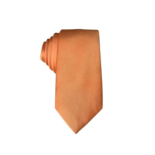 Tangerine Satin Skinny Tie