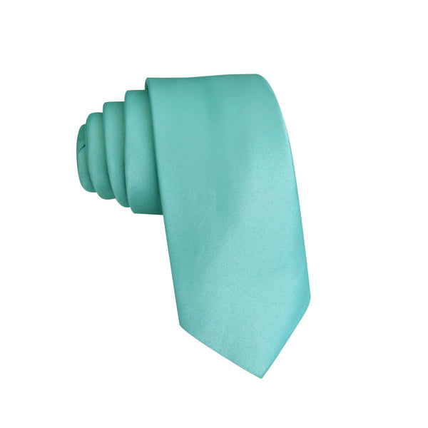 Tiffany Blue Satin Skinny Tie