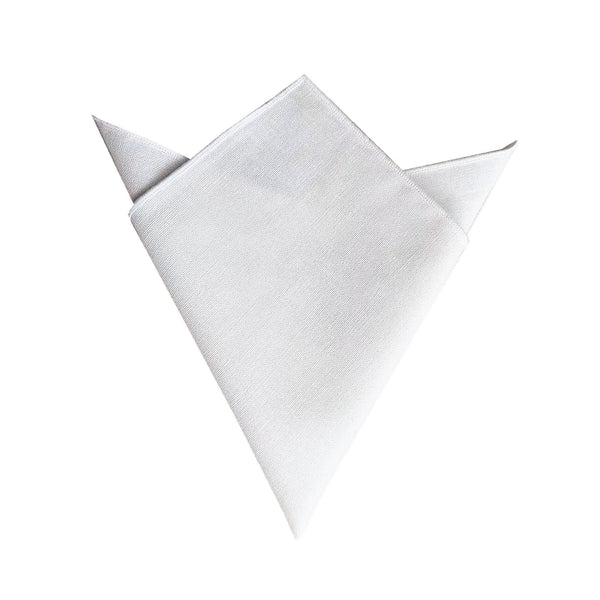 White Linen Pocket Square