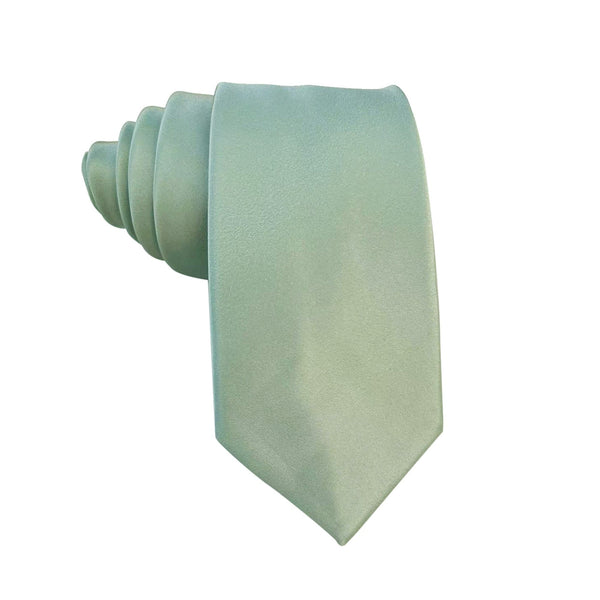 Dusty Sage Matte Satin Skinny Tie