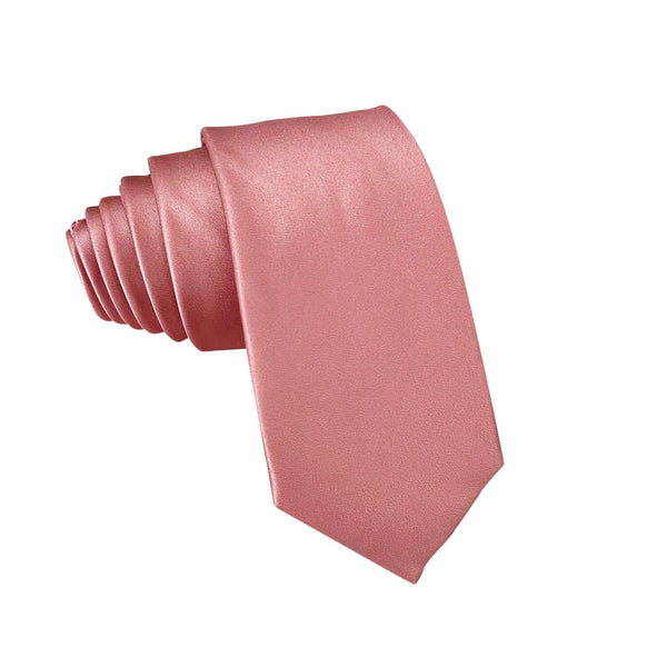 Desert Coral Satin Skinny Tie