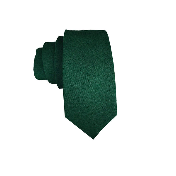 Juniper Green Linen Necktie