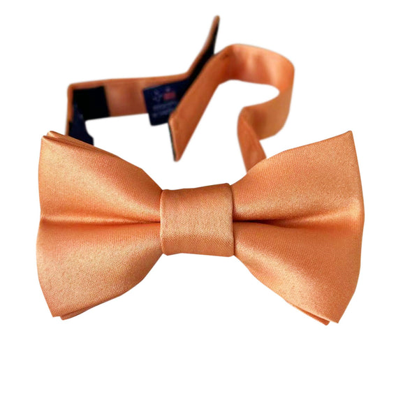 Tangerine Satin Kids Bow Tie