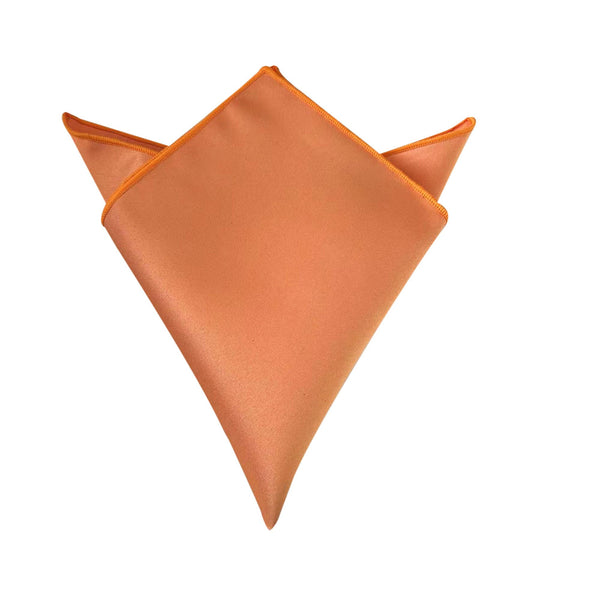 Tangerine Satin Pocket Square