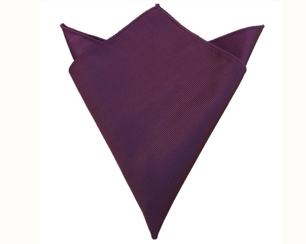 Plum Burgundy Weave Pocket Square