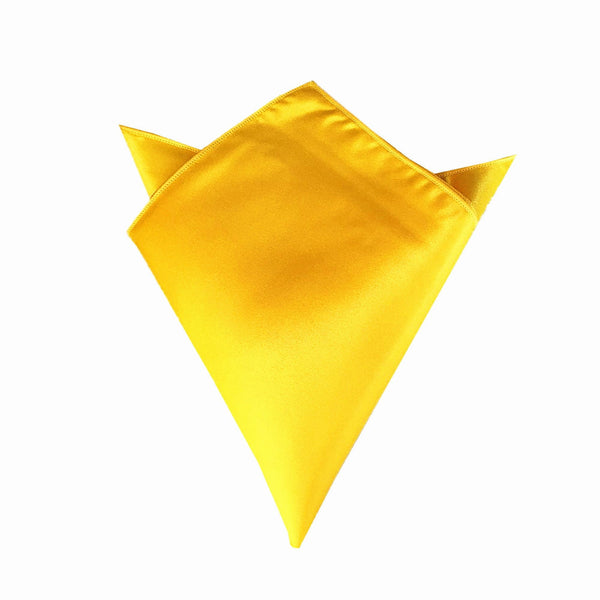 Yellow Satin Pocket Square