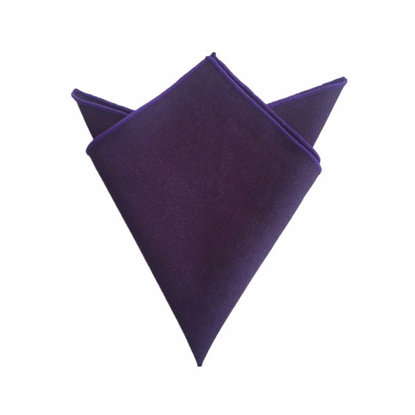 Plum Purple Linen Pocket Square