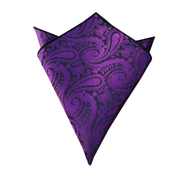 Purple Paisley Pocket Square