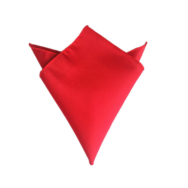 Scarlet Satin Pocket Square