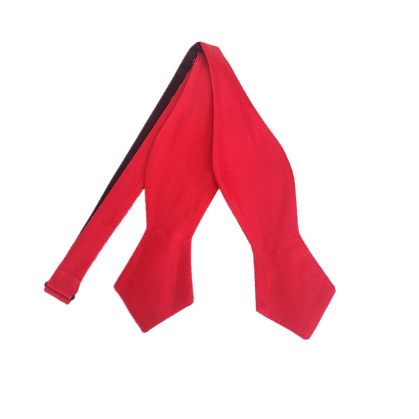 Scarlet Satin Self-tied Tip Bow Tie