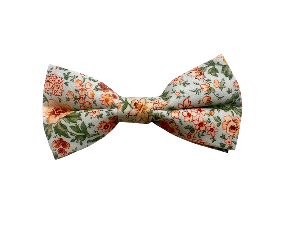 Noble Sage Green Floral Pre-tied Bow Tie