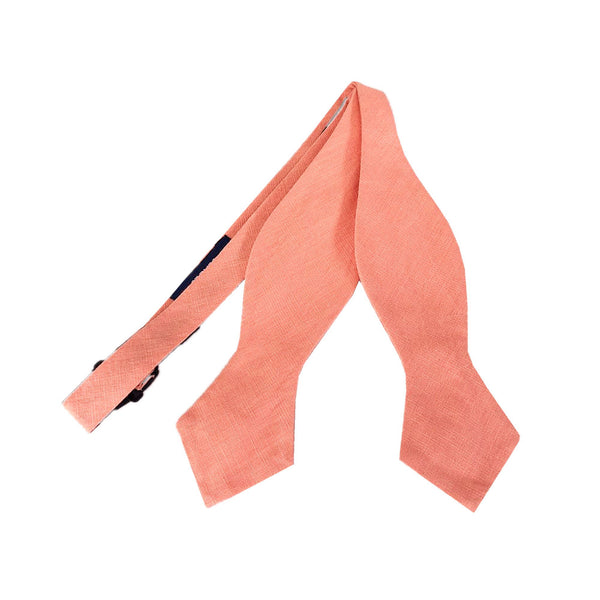 Dk. Salmon Linen Self-tied Tip Bow Tie