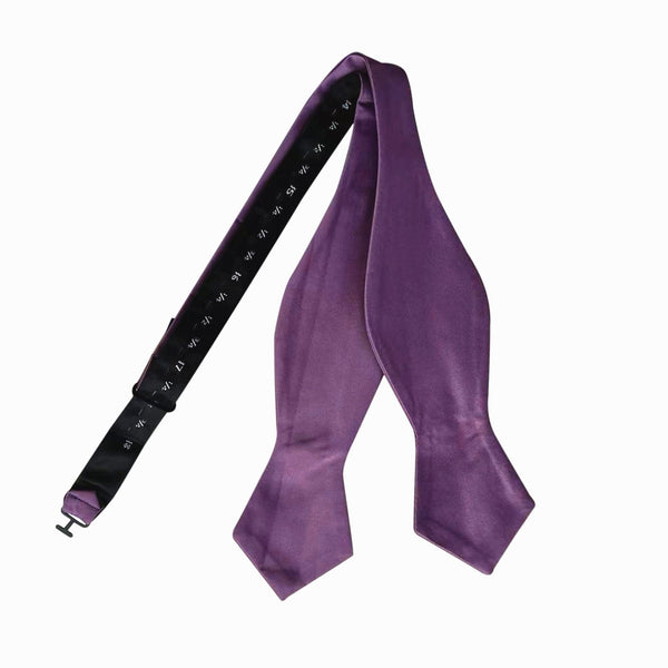 Wisteria Purple Satin Self-tied Tip Bow Tie