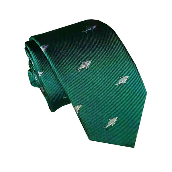 Green Shark Necktie