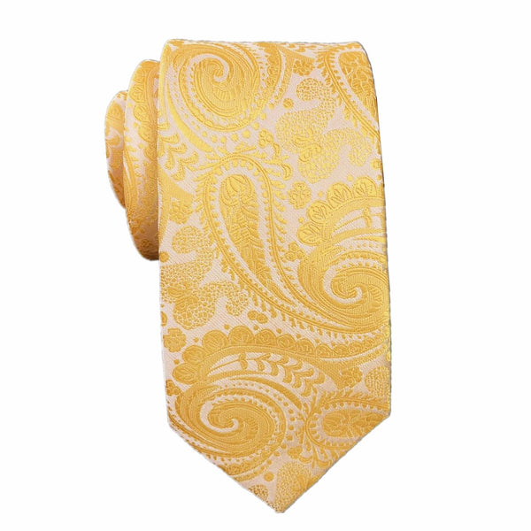 Yellow Paisley Necktie