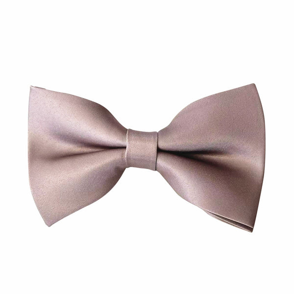 Taupe Satin Pre-tied Bow Tie