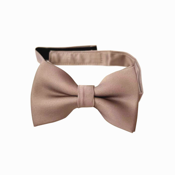 Taupe Satin Kids Bow Tie