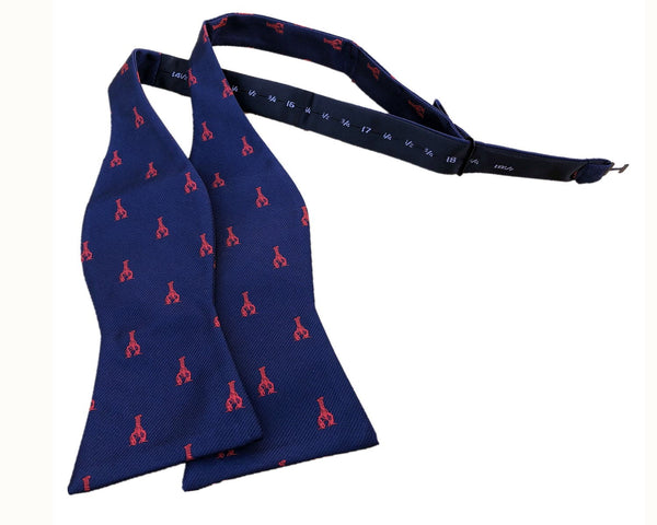 Navy Blue Lobster Self-tied Bow Tie