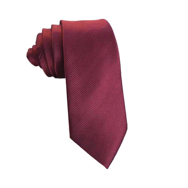 Merlot Burgundy Weave Skinny Tie